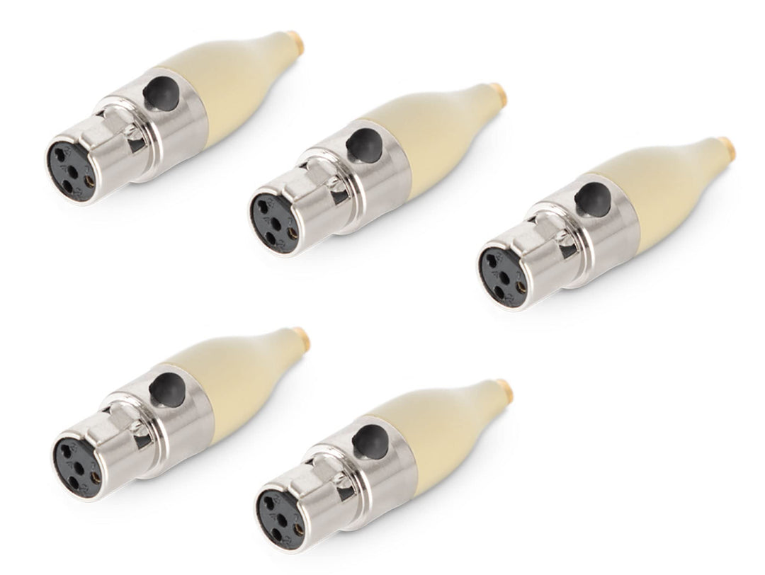 Pronomic Funk-Adapter L6 5er Set - Für EA-Serie Mikrofone von Pronomic - Mini-XLR 4-polig - Kompatib
