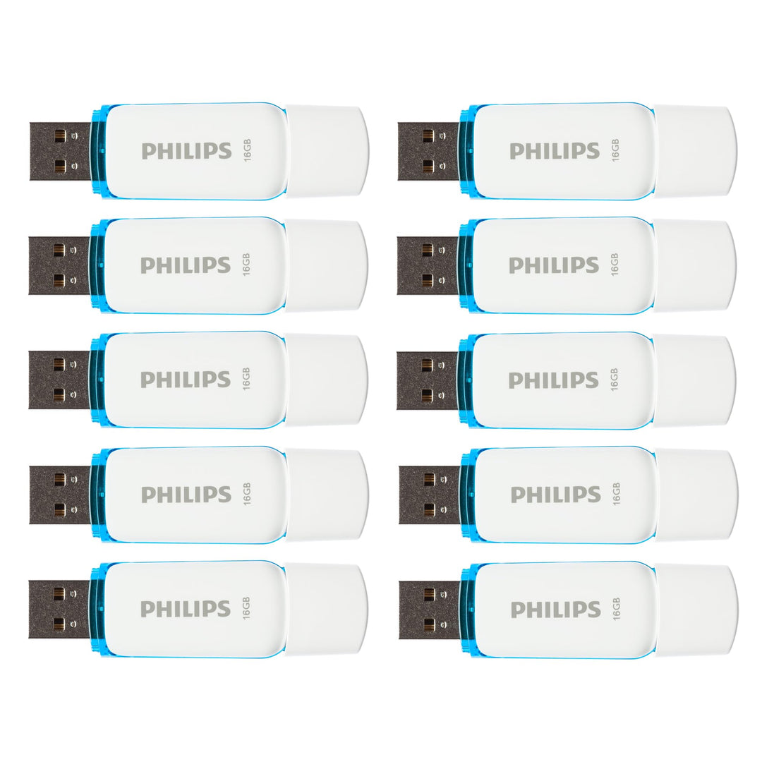 Philips Snow Edition 2.0 USB-Flash-Laufwerk USB-Stick 10x 16GB für PC, Laptop, Computer Data Storage