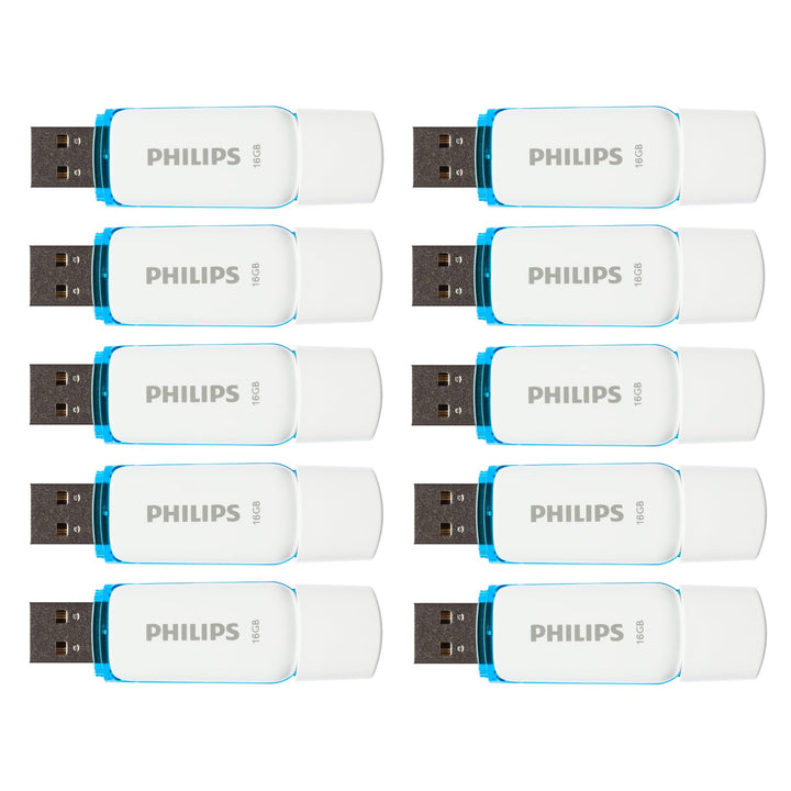 Philips Snow Edition 2.0 USB-Flash-Laufwerk USB-Stick 10x 16GB für PC, Laptop, Computer Data Storage