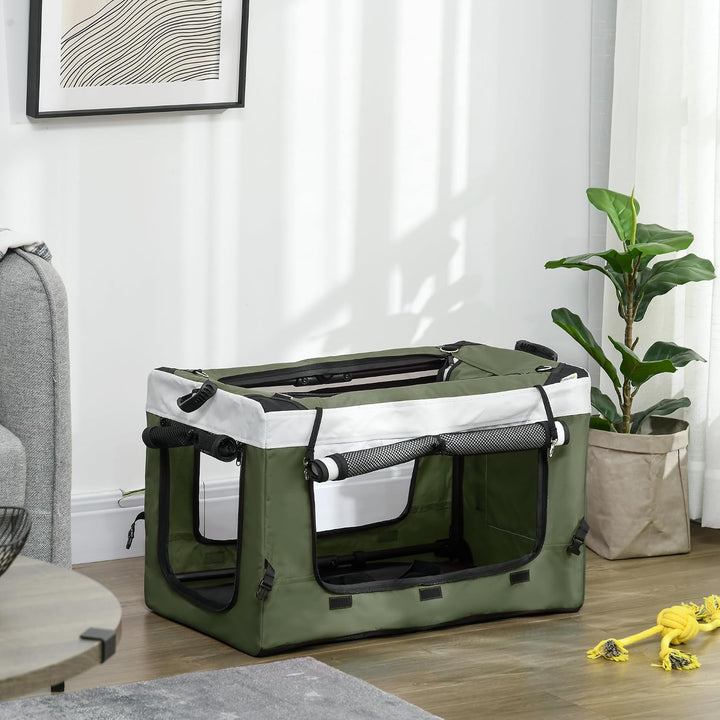 PawHut 2 in 1 Hundewagen Hundebuggy klappbar für Hunde &amp; Katzen bis 10 kg Katzenbuggy mit Kissen Net