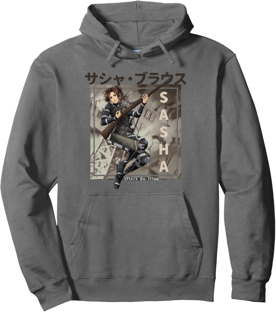 Attack on Titan Season 4 Sasha Kanji Pullover Hoodie