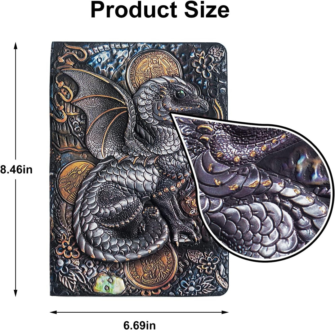 QXMGCBOK 3D Drachen geformte Relief Bluetooth Buch Lautsprecher, Nachtlicht, 3W tragbare drahtlose B