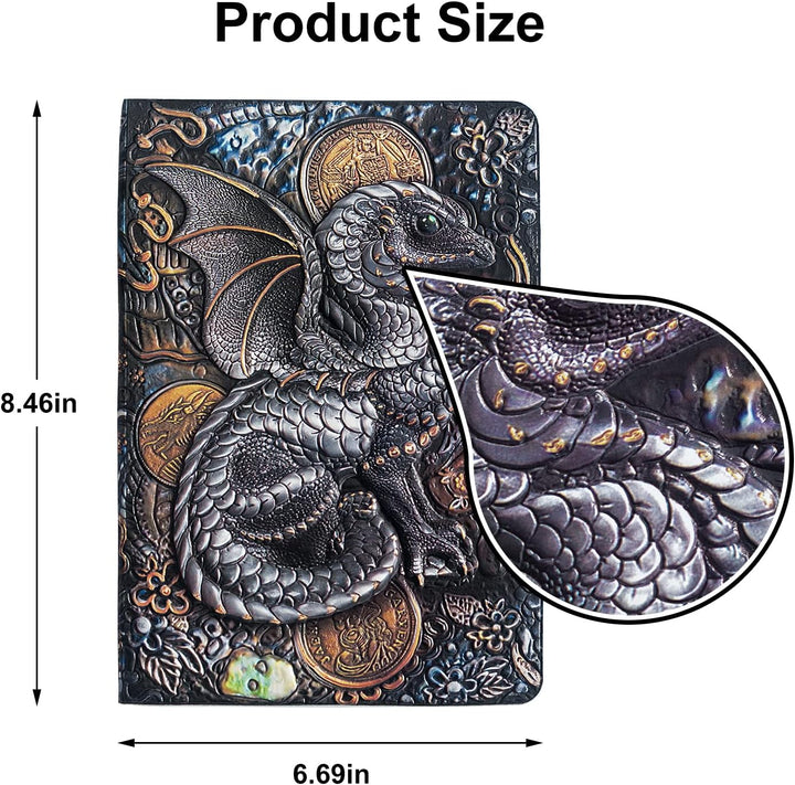 QXMGCBOK 3D Drachen geformte Relief Bluetooth Buch Lautsprecher, Nachtlicht, 3W tragbare drahtlose B