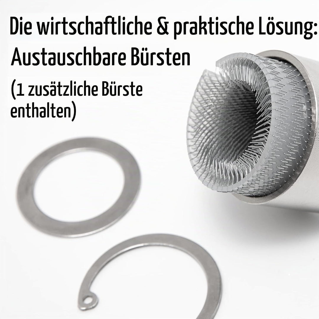 Vouyar 1 Zoll Vollmetall Kupfer Rohrreiniger, Rohrreinigungsbürste für Bohrmaschine mit austauschbar