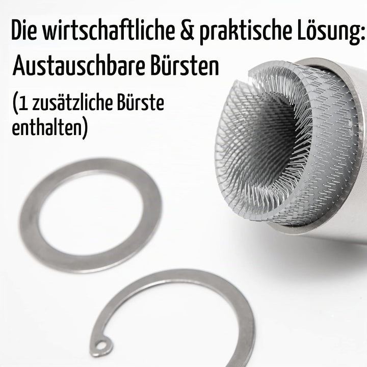 Vouyar 1 Zoll Vollmetall Kupfer Rohrreiniger, Rohrreinigungsbürste für Bohrmaschine mit austauschbar