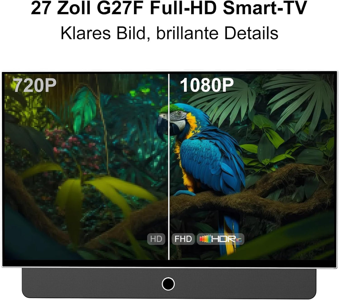 OFD Portable Smart TV 27 Zoll,Outdoor Fernseher 1080P Android14 OS,8Ω Dolby Audio,100% sRGB,WiFi-Unt