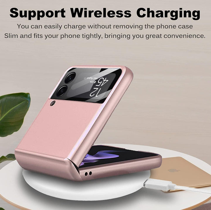 Miimall Kompatibel mit Samsung Galaxy Z Flip 4 Hülle mit Scharnierschutz Magnetischer, All Inclusive