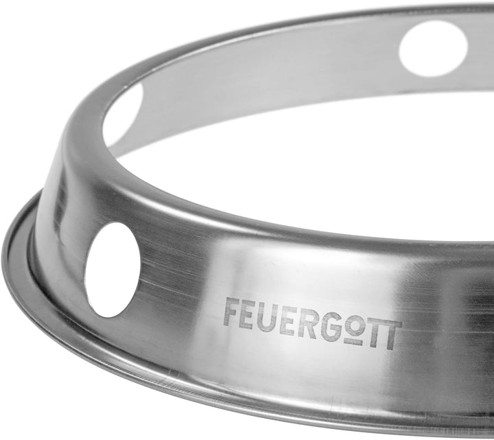 Wok Pfanne Edelstahl Ø 30 cm inkl. Wokring - mit abklappbaren Griffen, runder Boden, spülmaschinenge