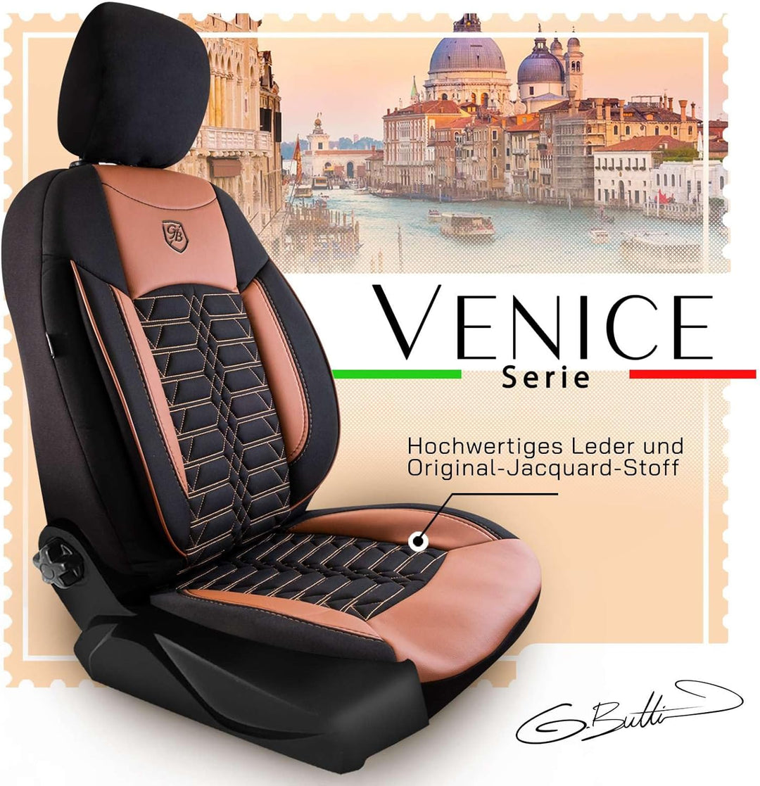 GIOVANNI BUTTI Autositzbezüge Universal – Premium Autozubehör Innenraum für PKW & SUV – Jacquard Sit