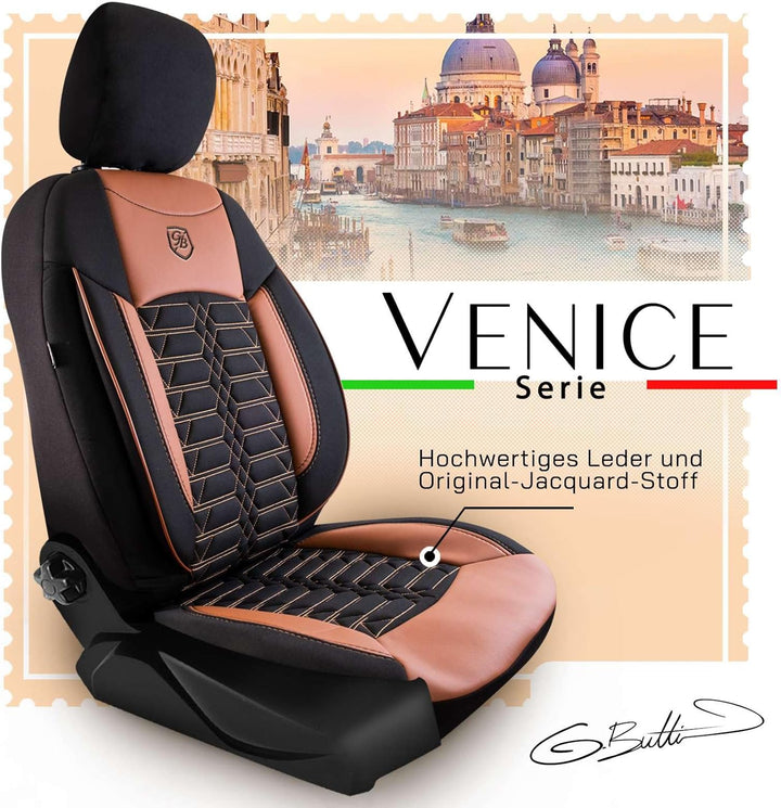 GIOVANNI BUTTI Autositzbezüge Universal – Premium Autozubehör Innenraum für PKW & SUV – Jacquard Sit