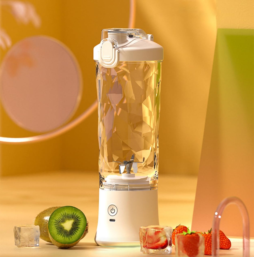 Meichoon Tragbarer Mixer, elektrischer USB-Entsafter, kabellos, 600 ml, persönliche Grösse, Trinktül