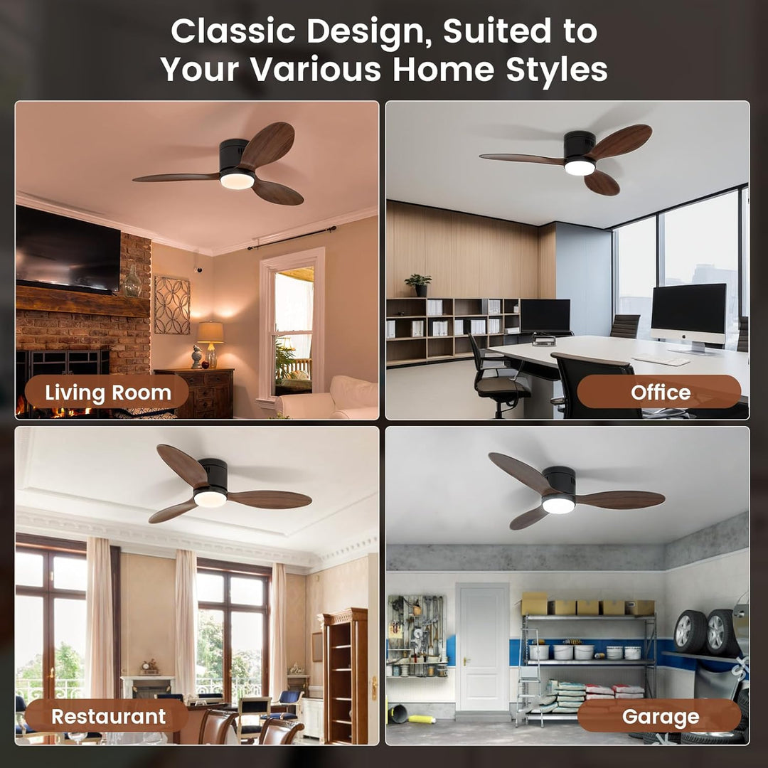 BLITZWILL Deckenventilator mit Beleuchtung, Ø132cm App Steuerung & Fernbedienung Deckenventilatoren