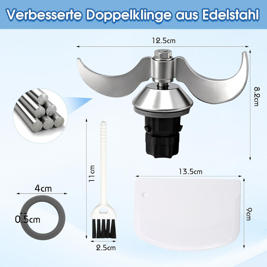 Teigmesser für Thermomix TM31,Edelstahl Knetmesser,Kein Teig-Rückstand und Schmutzkontamination,Zube