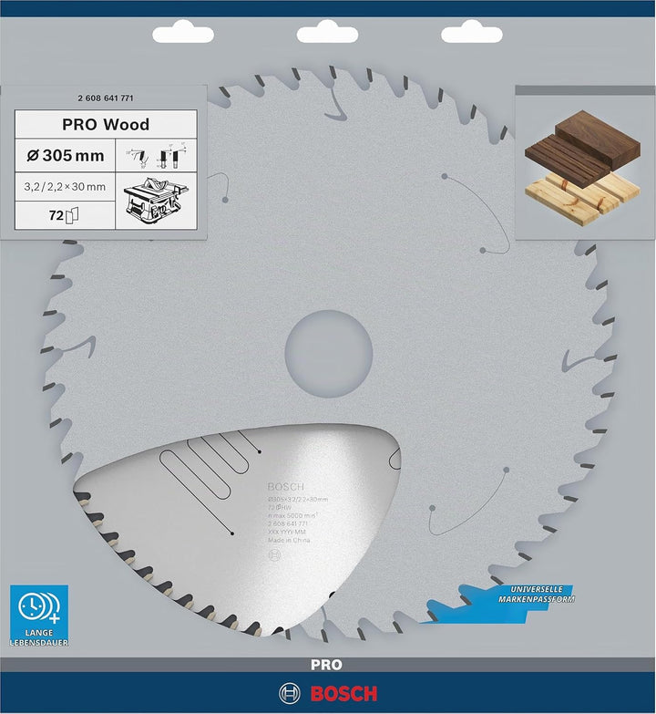 Bosch Accessories Professional Kreissägeblatt (für Holz, AussenØ: 305 mm, Bohrung: 30 mm, Zubehör fü