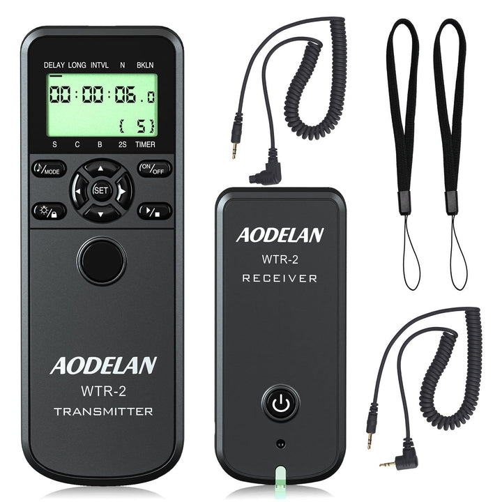 AODELAN Timer-Ausloeser Fernauslöser mit Intervalometer für Canon EOS R EOS RP 90D M6 Mark II 7D für