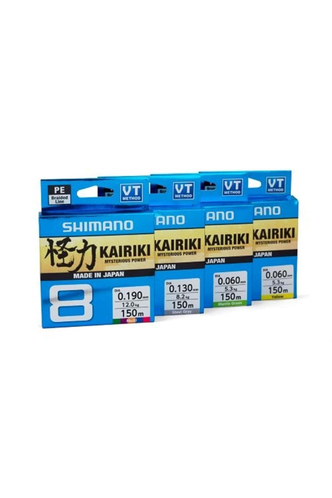Shimano Kairiki 8, 300 Meter, Gelb, geflochtene Angelschnur, 59WPLA68R3 0.19mm / 12.0kg, 300m, 0.19m