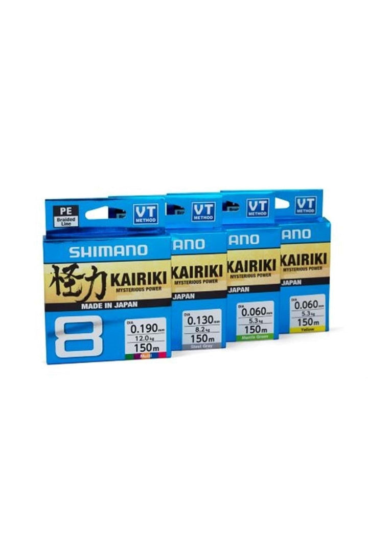 Shimano Kairiki 8, 300 Meter, Gelb, geflochtene Angelschnur, 59WPLA68R3 0.19mm / 12.0kg, 300m, 0.19m