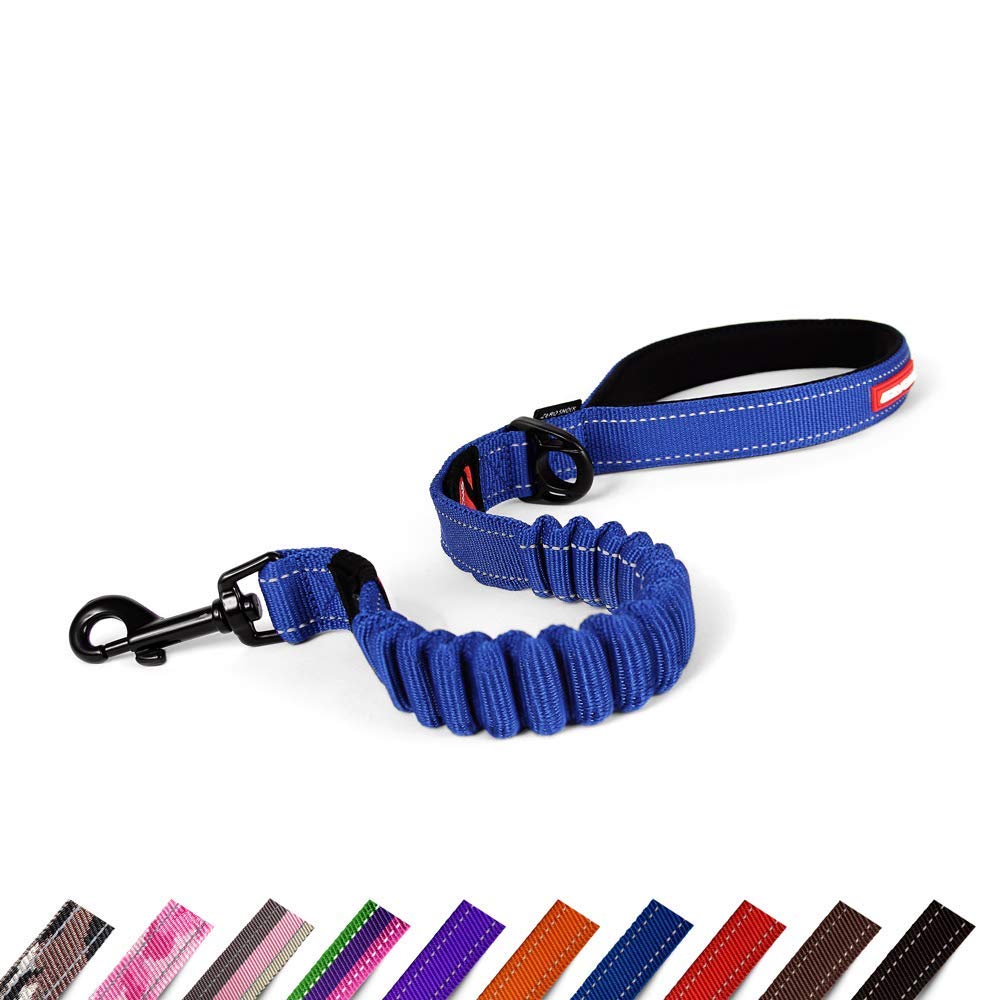 EzyDog Zero Shock Leine, Stossdämpfende Hundeleine, 25"/64 cm, Blau Blau 64 cm, Blau 64 cm