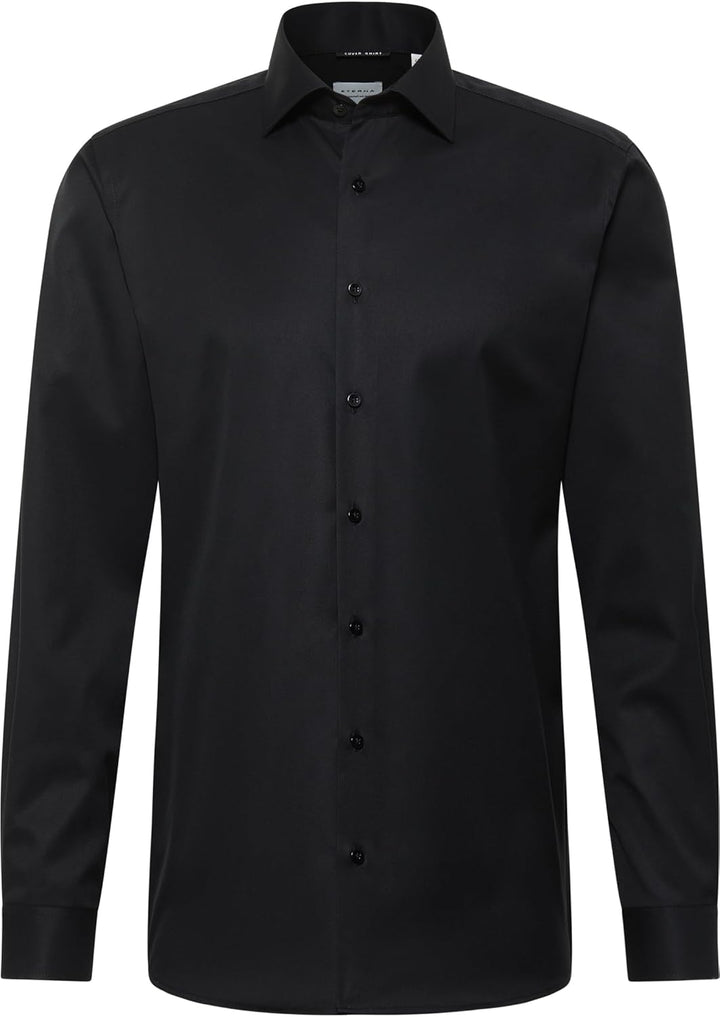 ETERNA Herren Cover Shirt MODERN FIT 38 Schwarz, 38 Schwarz
