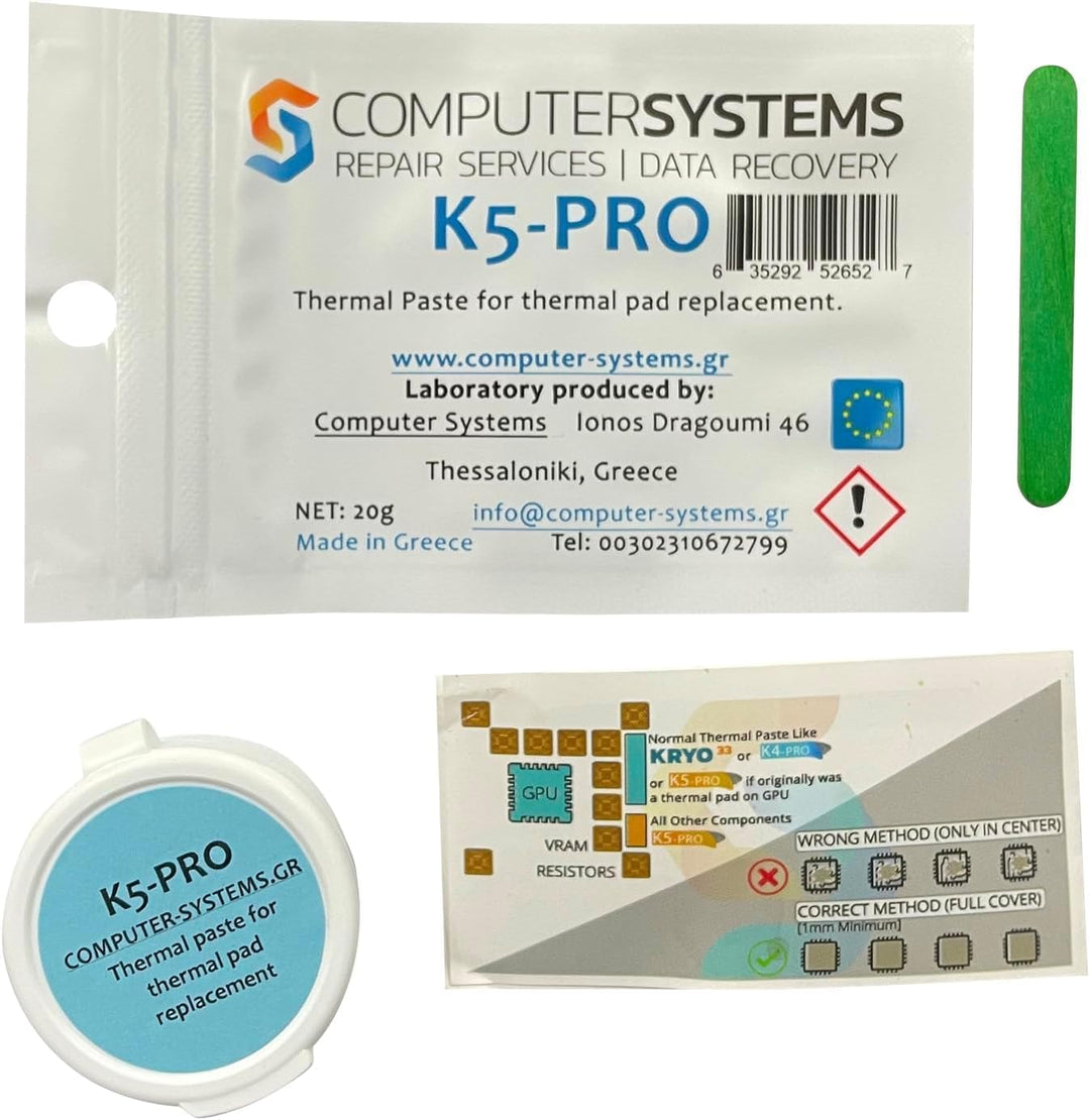 COMPUTERSYSTEMS REPAIR SERVICES DATA RECOVERY K5-PRO Viskose Wärmeleitpaste für Thermal-Pad Ersatz 2