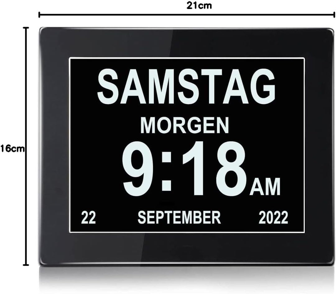 Digital Wecker, Digitaler Kalender Tag Uhr Für, Demenz, sehschwachen Gelesen Werden, Kinder, Seniore