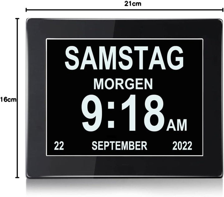 Digital Wecker, Digitaler Kalender Tag Uhr Für, Demenz, sehschwachen Gelesen Werden, Kinder, Seniore