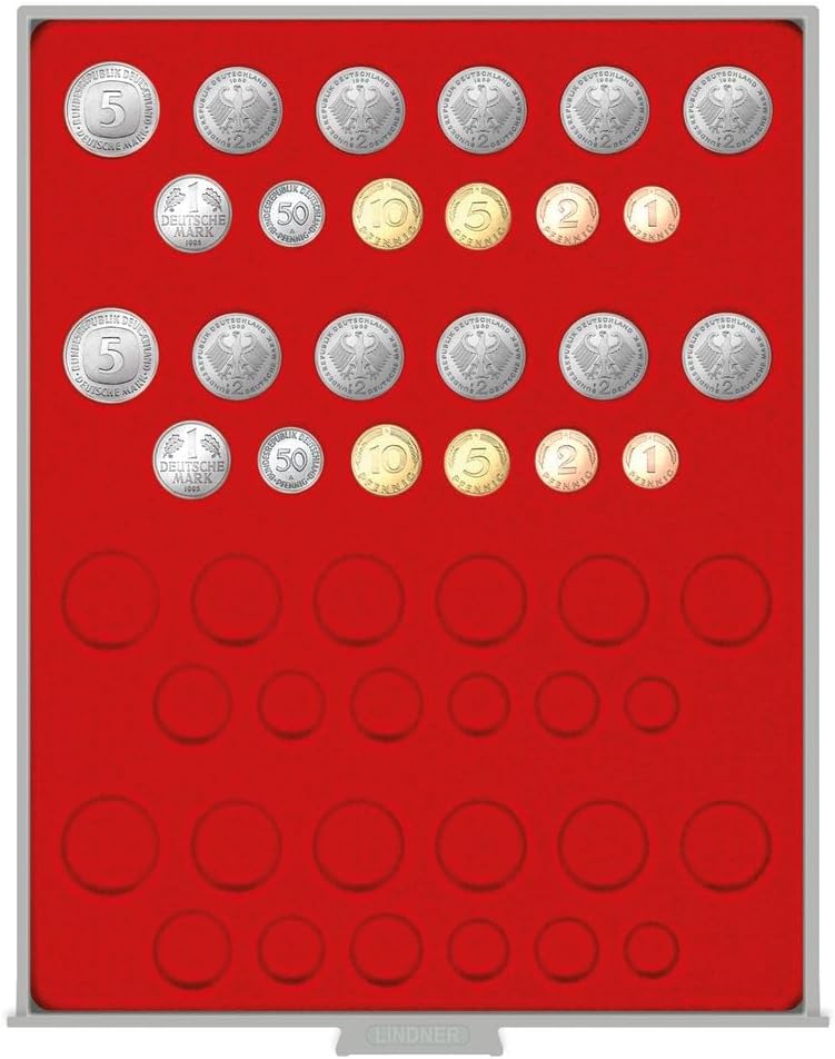LINDNER Das Original Münzbox Standard für 4 DM-Kursmünzensätze