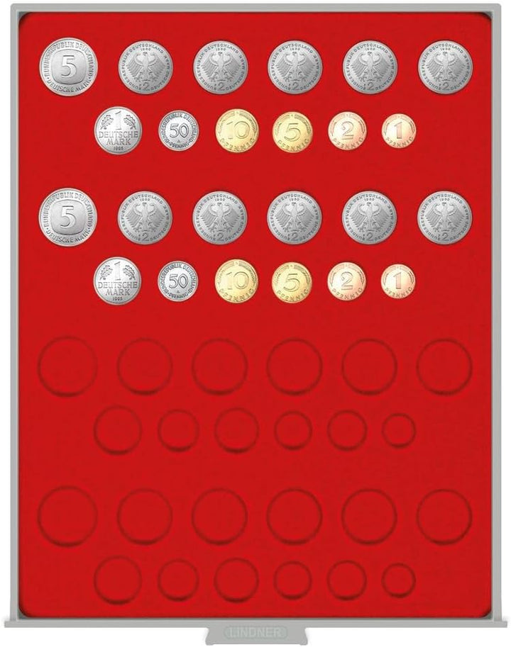 LINDNER Das Original Münzbox Standard für 4 DM-Kursmünzensätze