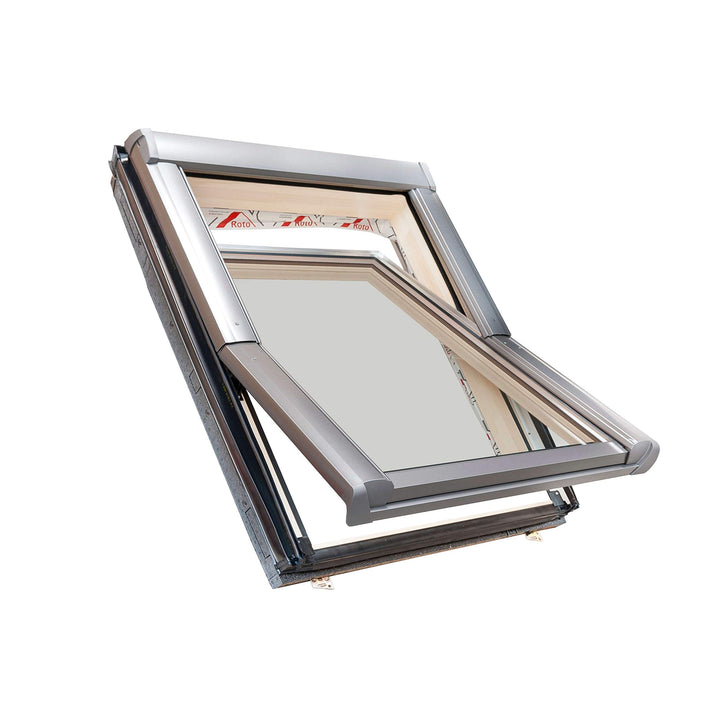 Roto Dachfenster aus Holz mit Eindeckrahmen (74x118), 74x118