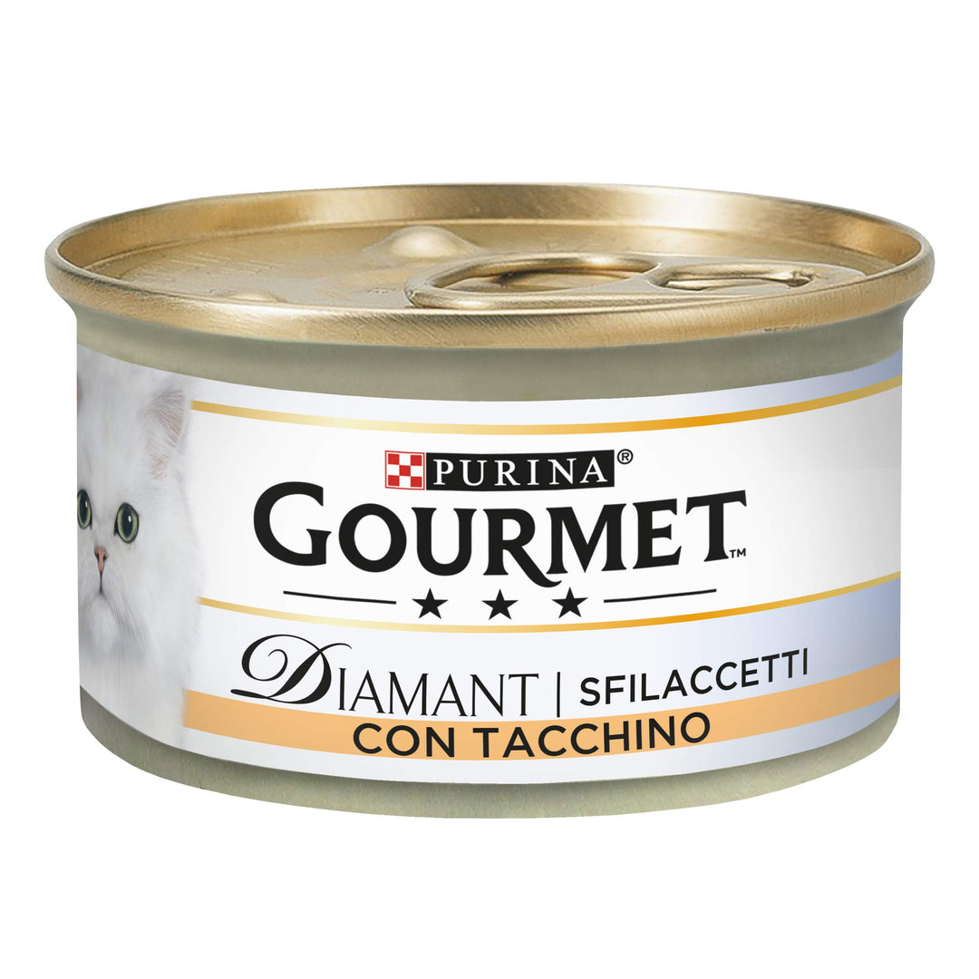 PURINA GOURMET DIAMANT Feuchtigkeit Katzen-Filacchetti mit aromatischem Prühstück, 24 Dosen à 85 g (