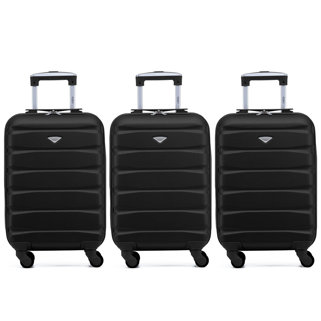 Flight Knight 3er-Pack Leichte 4-Rad-abs-hartschalenkoffer Handgepack, Zugelassen Fur Uber 35 Flugge
