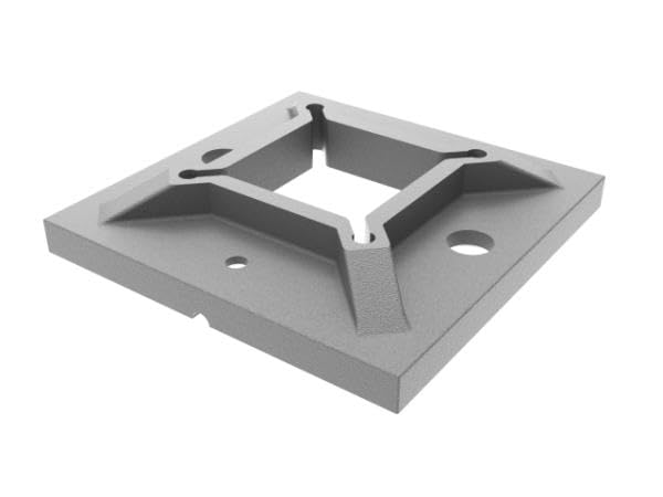 Sellon24® Edelstahl Geländerpfosten Eckig rechts 40x40 Bauhöhe 1000mm Vierkantrohr mit Glashalter Vi