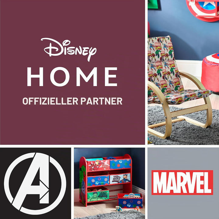 Disney Marvel Avengers Multicoloured Storage Unit with 6 Storage Boxes for Kids