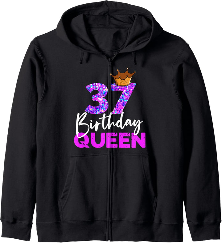37ter Geburtstag Birthday Queen Geschenk zum 37. Geburtstag Kapuzenjacke