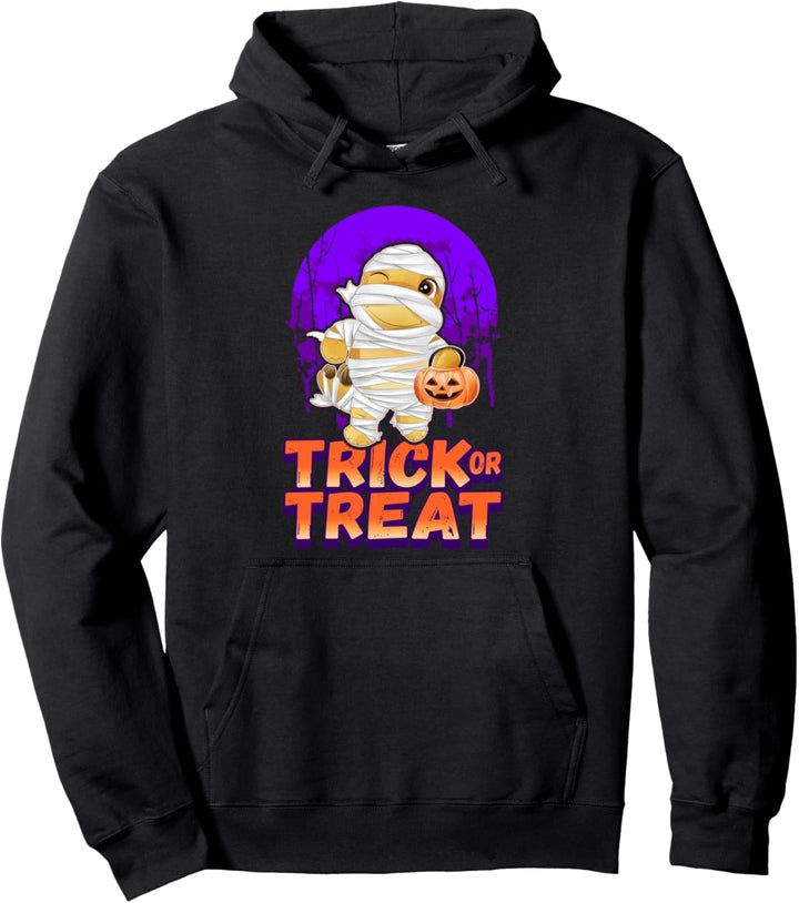 Halloween Süsses oder Saures, Mumie Dinosaurier Pullover Hoodie