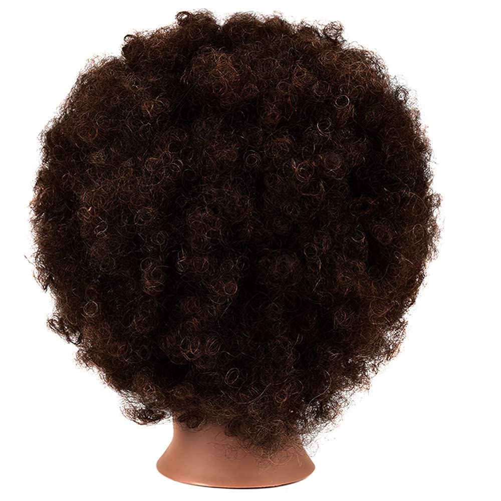Morris Mannequin Head 100% Human Hair Training Head Afro Hair Manikin Head African American Training