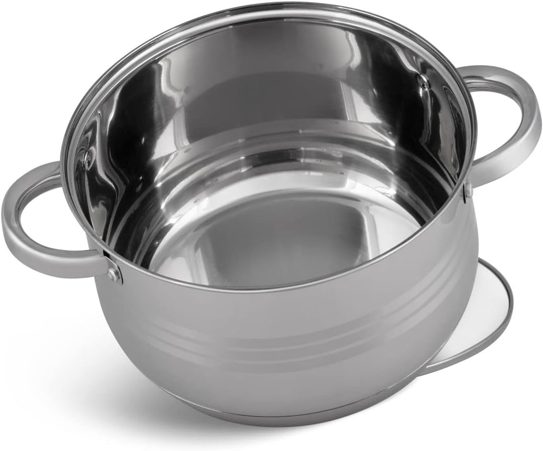 EDENBERG 12 TLG Topfset Induktion mit Pfanne, Edelstahl Kochtopf Set Induktion | Induktions Töpfe Se