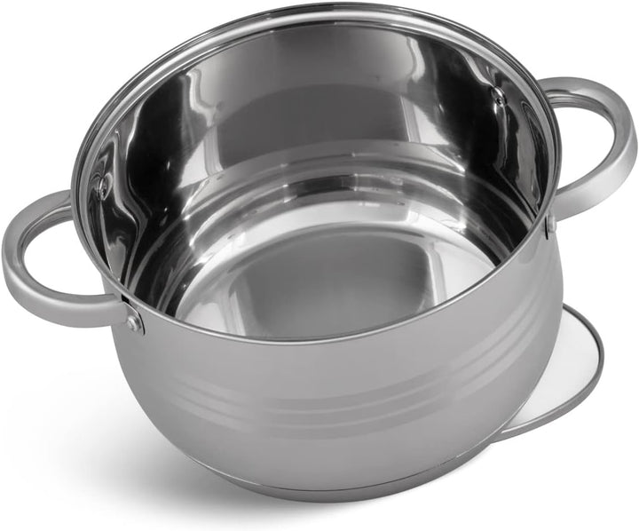 EDENBERG 12 TLG Topfset Induktion mit Pfanne, Edelstahl Kochtopf Set Induktion | Induktions Töpfe Se