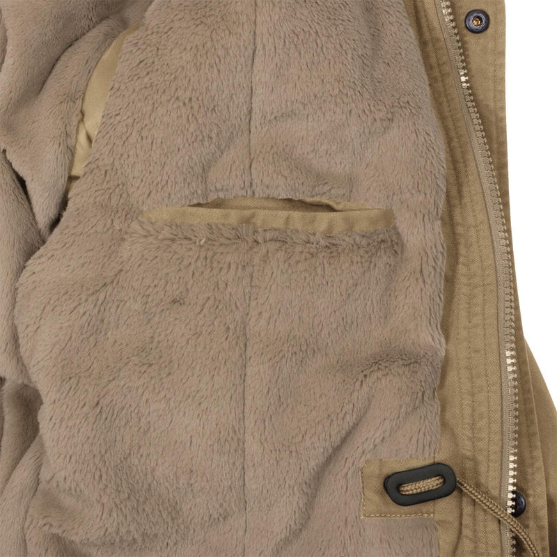 bw-online-shop Ladies Fishtail Winterparka mit Teddyfutter Parka Jacke Wintermantel S Camel, S Camel
