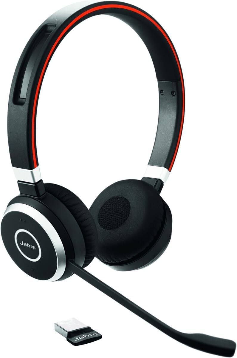 Jabra Evolve 65 SE Schnurloses Stereo-Headset - Bluetooth-Headset mit Mikrofon mit Geräuschunterdrüc