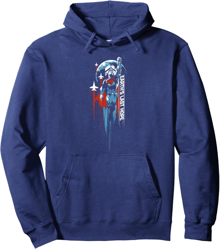 Superman Man of Steel Earth's Last Hope Pullover Hoodie