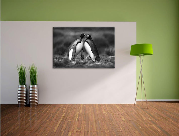 Pinguine in der Antarktis als Leinwandbild/Grösse: 100x70 / Wandbild/Kunstdruck/fertig bespannt, 100