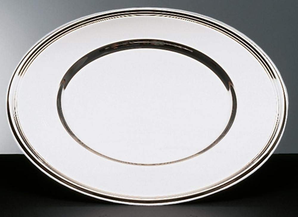 APS 36323 Platzteller - hochglanzpolierter Dekoteller, Ø 33 cm Durchmesser, Platzset mit Perlrand, U