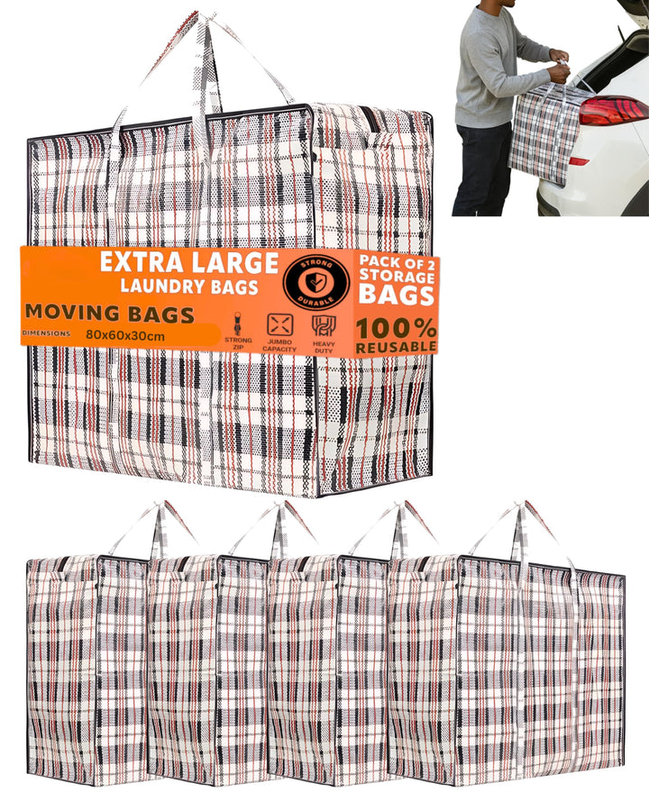 140L XXXL Extra Gross Aufbewahrungstasche Storage Bag, Umzugtasche, Jumbo Karton Travel Organizer, R