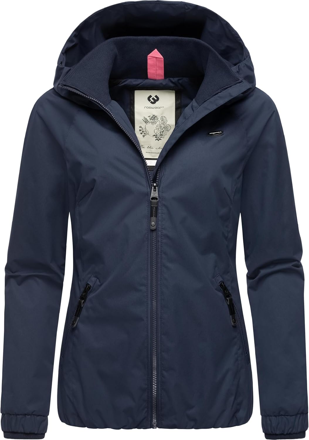 Ragwear Damen wasserdichte Übergangsjacke leichte Jacke kurz mit Kapuze Dizzie Intl XS-6XL S Navy024
