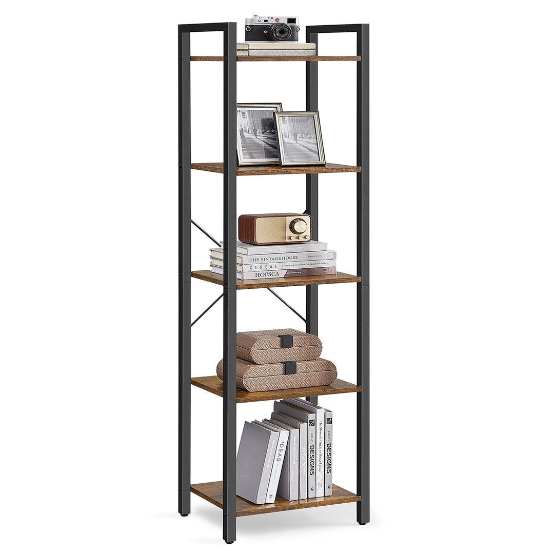 VASAGLE Regal, Bücherregal, Standregal, Aufbewahrungsregal mit 5 Ebenen, Industrie-Design, für Wohnz