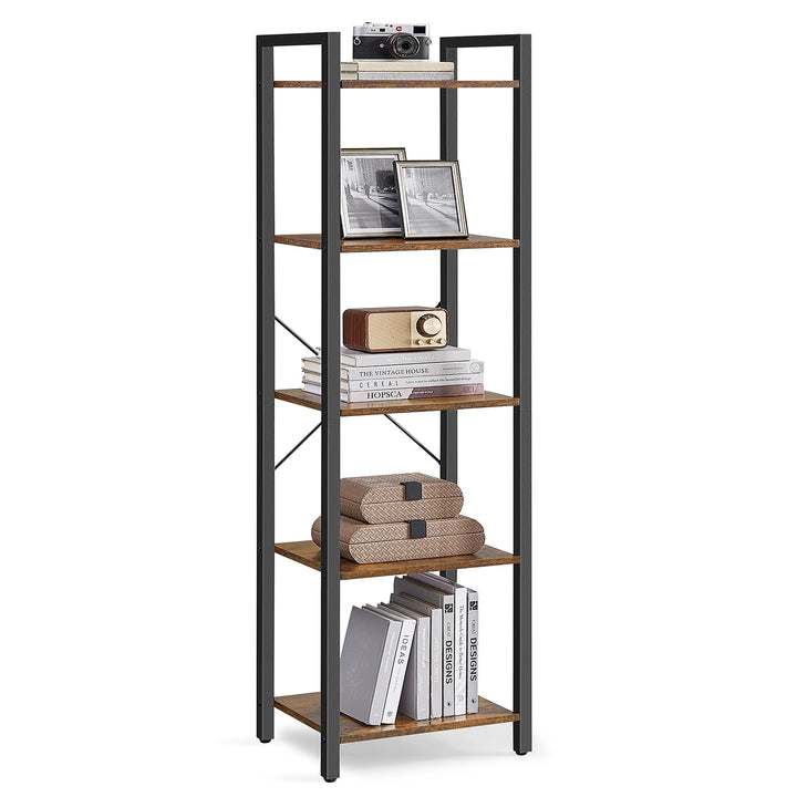 VASAGLE Regal, Bücherregal, Standregal, Aufbewahrungsregal mit 5 Ebenen, Industrie-Design, für Wohnz