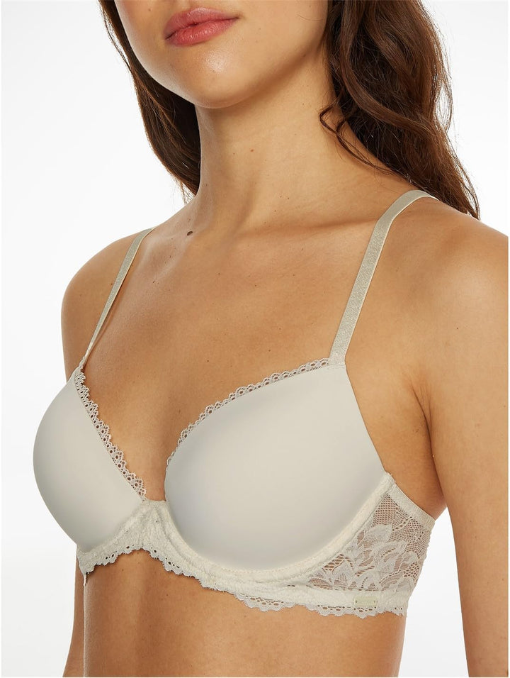 Calvin Klein Damen Push-Up BH Lift Demi mit Bügel 0C34 Weiss (Ivory), 0C34 Weiß (Ivory)