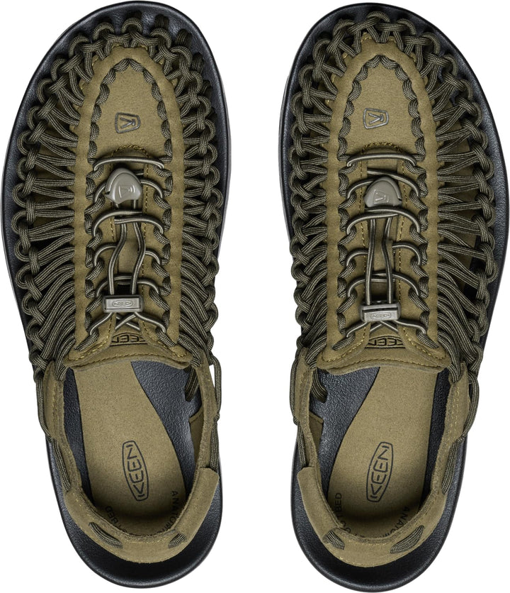 KEEN Herren Uneek Sandalen 46 EU Dark Olive Black, 46 EU Dark Olive Black