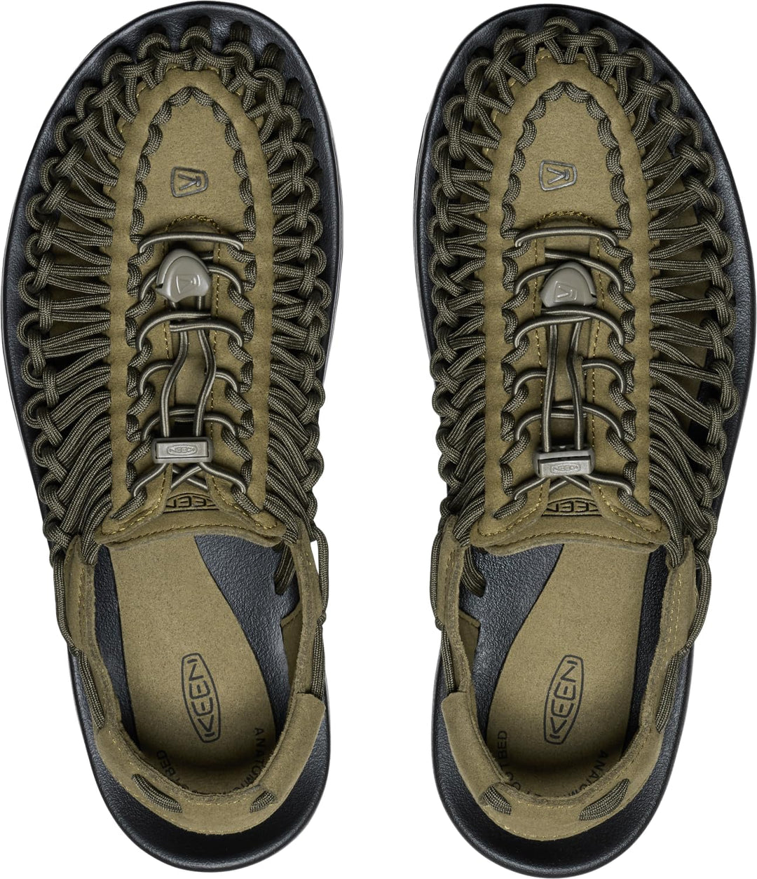 KEEN Herren Uneek Sandalen 42 EU Dark Olive Black, 42 EU Dark Olive Black